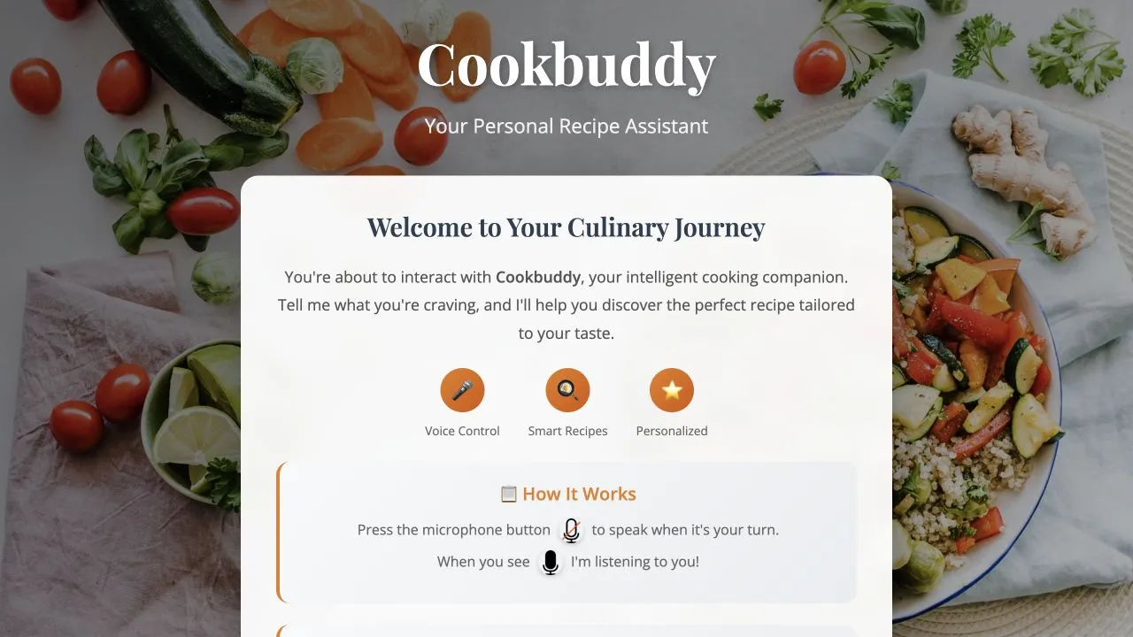 Cookbuddy, screenshot